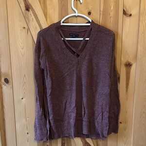 American Eagle Outfitters Maroon Knit Sweater
